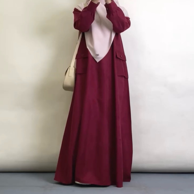 BEST SELLER  TERMURAH TERLARIS TERPOPULER PROMO PALING MURAH Elmina Halimah Dress Gamis Terbaru