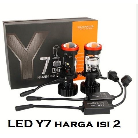 Lampu Led Y7D H4 Y7 Mini Projector Biled H4 Kaki 3 Mobil Motor Headlamp Murah