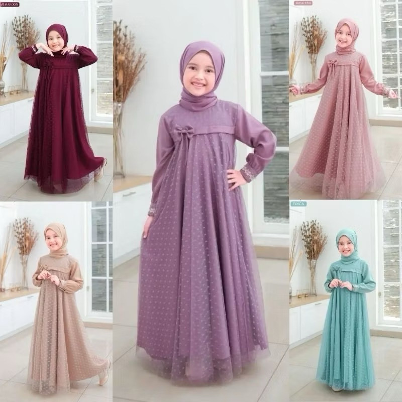 Murah Bj Muslimah Kid Anak2 Cewek Syar'I Gamies 1 Tahun Umur 11 12 Tahun Baju Muslim Anak Terbaru202
