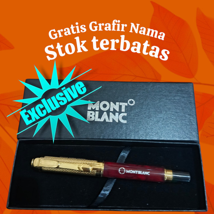 

pulpen rollerball mewah mblanc exclusive gratis grafir nama