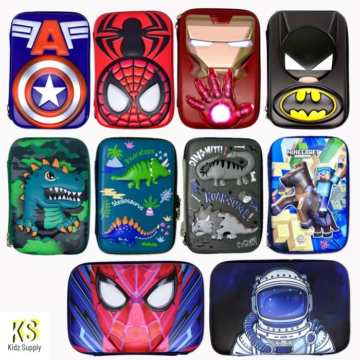 

TERBARU! Tempat Kotak pensil hardcase smiggle anak laki karakter timbul 3D