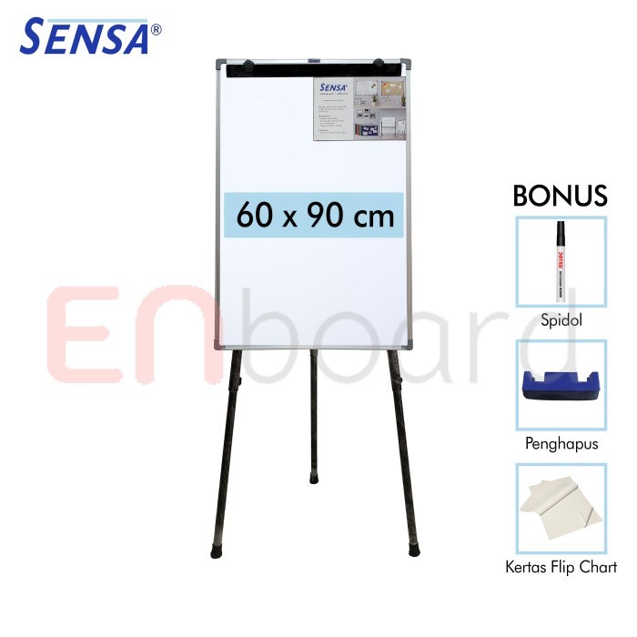 

TERBARU! Flip Chart / Flipchart / Papan Presentasi Non Magnet Sensa 60 x 90 cm