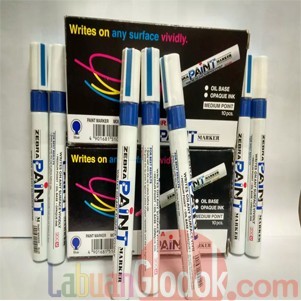

Spidol Paint Marker Zebra Biru - Medium Point Isi 10 Pcs Biru