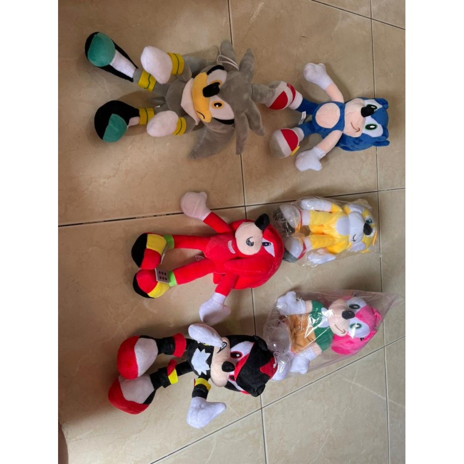 SALE Boneka Sonic 25cm Boneka Tails Boneka Shadow Silva Knuckles New