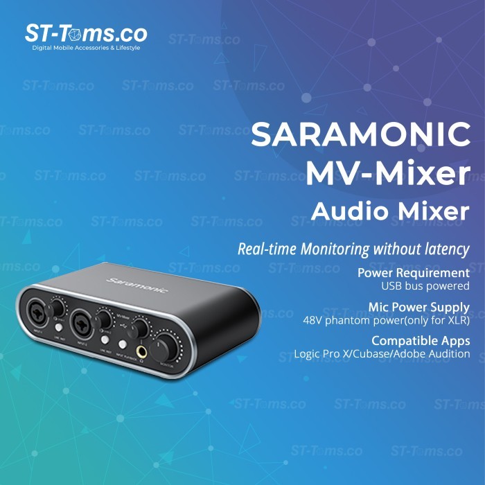 Saramonic Mv-Mixer Dual-Channel Audio Interface Mixer Audio