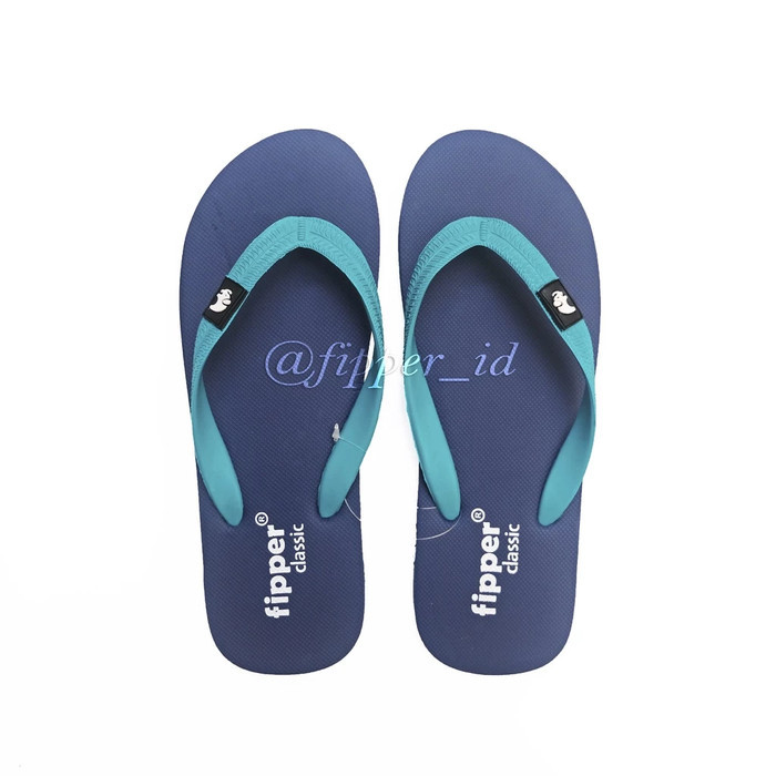 Sale [Fipper Classic] - Navy/Green Philips - Sandal Jepit Pria & Wanita Original Promo