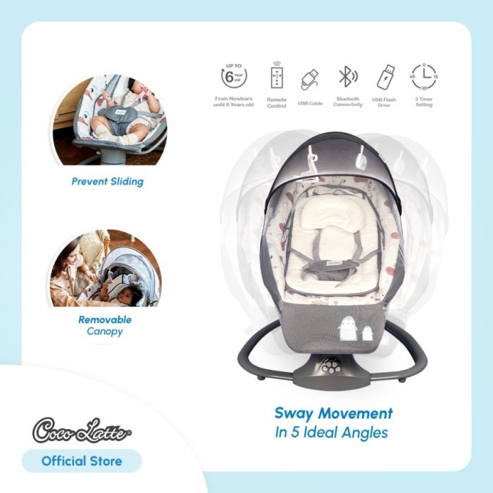 Makassar - Cocolatte Snuggli Swing Ayunan Bayi Elektrik Features / Oto
