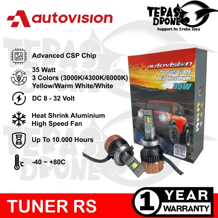 Led Autovision Tuner Rs H4 H7 H11 Hb4 - 35 Watt - 3 Warna