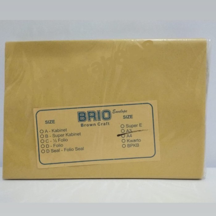 

Sale Amplop Coklat Brio A3