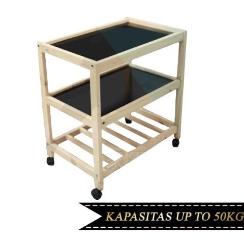 Rak Tv Kayu Meja Tv Serbaguna Susun 3