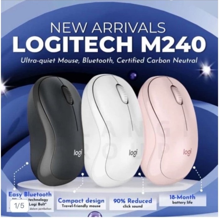 MOUSE WIRELESS LOGITECH M240