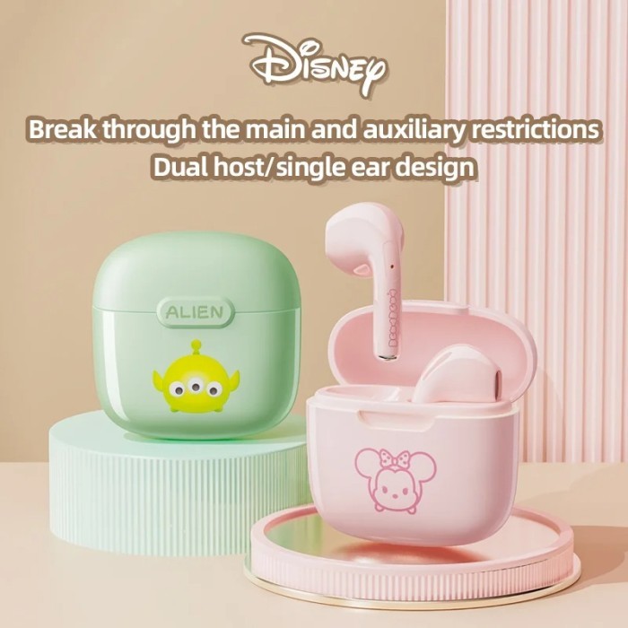 Disney Qs15 Tws Earphone Mini Headset Bluetooth Earbuds Stereo