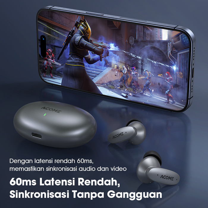 Acome Tws T8 Headset Wireless Earphone Bluetooth 5.3 Ipx5 Waterproof