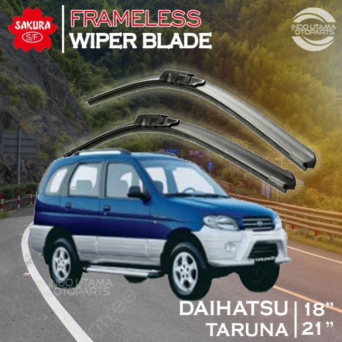 Wiper Frameless Daihatsu Taruna Karet Kaca Mobil SAKURA