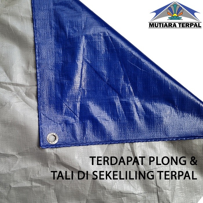 Terpal Plastik A10 Biru Silver Ukuran 4x6