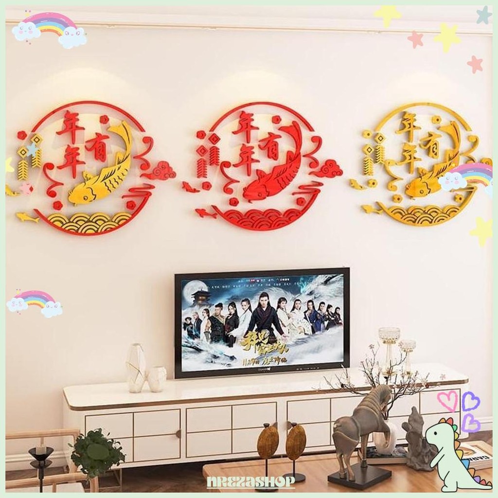

Readystok Stiker Akrilik Imlek Nian Nian You Yu Tempelan Akrilik Diy Nuansa Imlek Nuansi Hoki Chinese Cod
