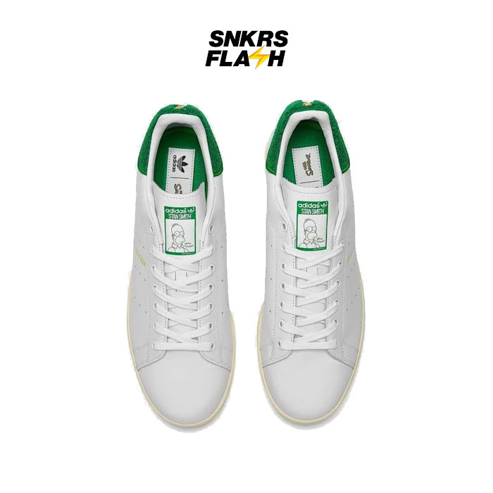 ADIDAS Stan Smith X Homer Simpson White Green Sepatu Sneakers Unisex - IE7564 - Size 36.7