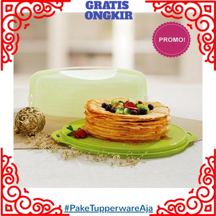 TERLARIS Tempat Kue Roti Tupperware - Toples Kue Cake Taker Round