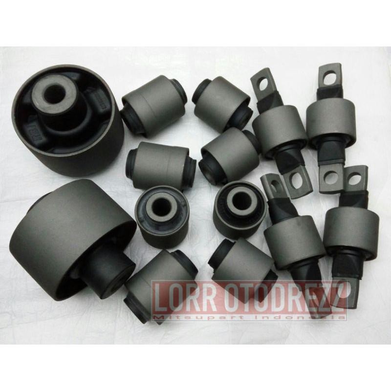 Paket Bushing Set Karet Suspensi / Kaki Belakang Lancer Evo 3 4 5 Glx Glxi Gti Sei 1993-2002