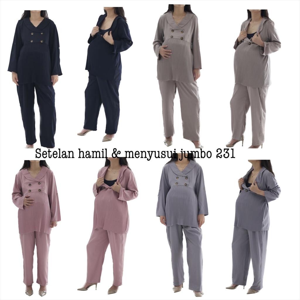 Discount Baju Hamil Setelan Hamil Menyusui Jumbo Formal Baju Hamil Kantor Lengan Panjang Murah