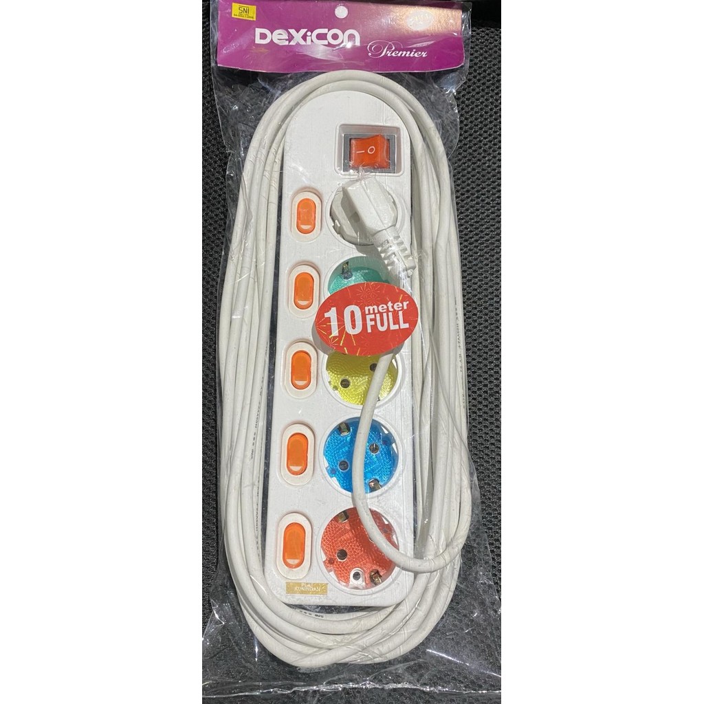 TERLARIS STOP KONTAK/MULTIPRO 5 LUBANG+10 METER/TERMINAL COLOKAN LISTRIK