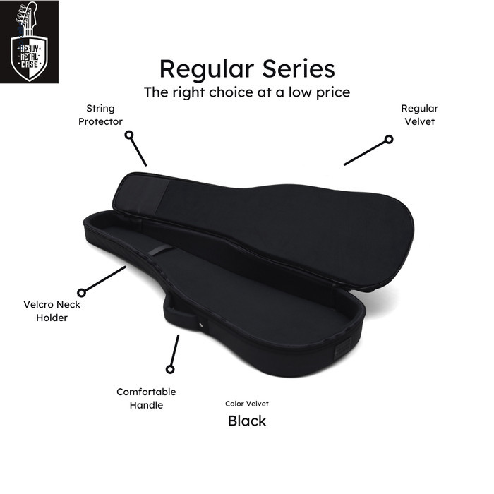 Casual Tas Gitar / Gig Bag / Semi Hardcase Gitar Elektrik Heavy Metal