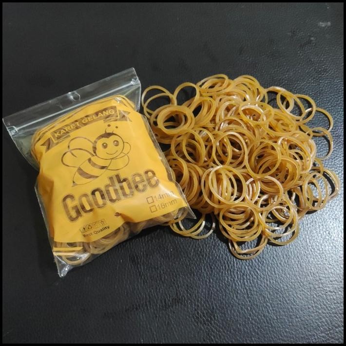 

TERMURAH KARET GELANG MINI KUNING 14MM / KARET IKATAN 100 GRAM !!!