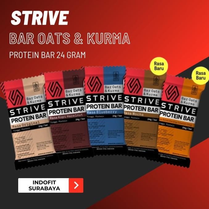 

Baru Strive Protein Bar Oats & Kurma Snack Tinggi Protein Questbar