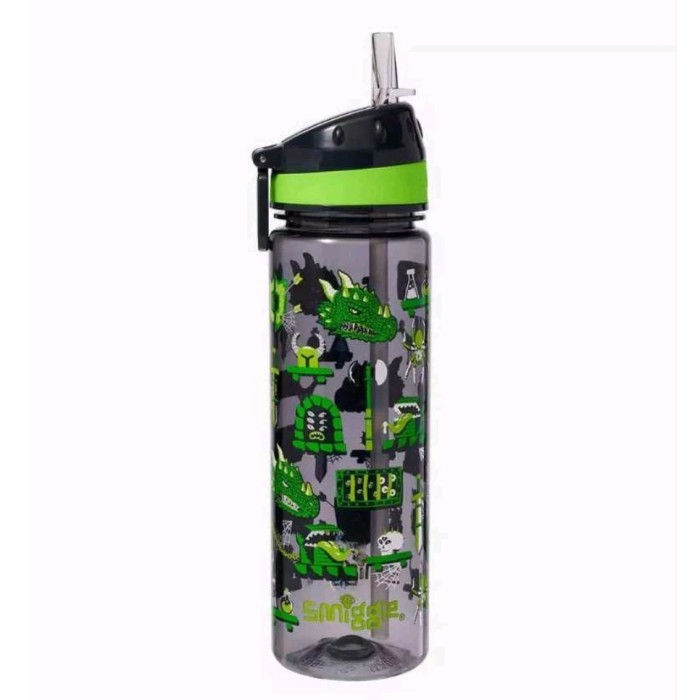 TERBARU Tas Smiggle Dragon Dino Green Backpack, Lunch bag, Botol, Pencil Case HOT SALE