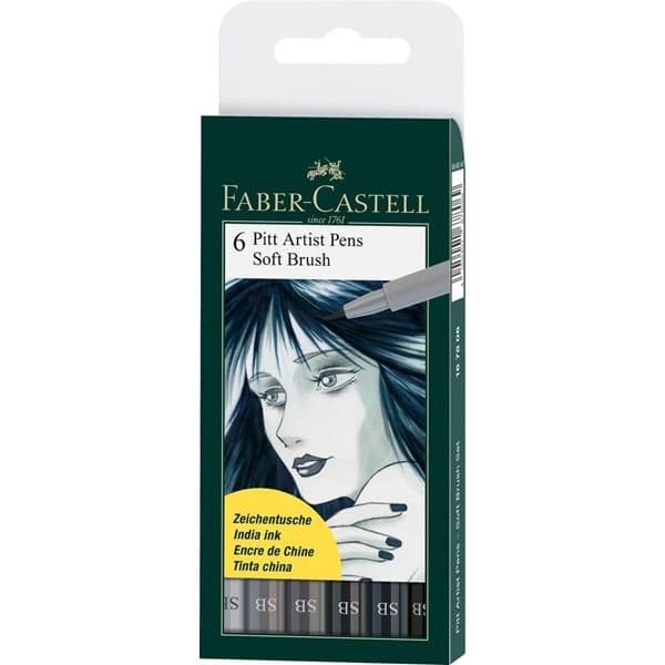 

TERBARU Faber-Castell PITT Artist Pen Soft Brush Set 6 HOT SALE!