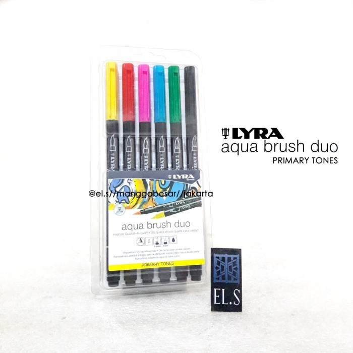 

TERBARU Lyra Aqua Brush Duo Primary Tone Set 6 ( Brush Pen ) BISA GRAB!