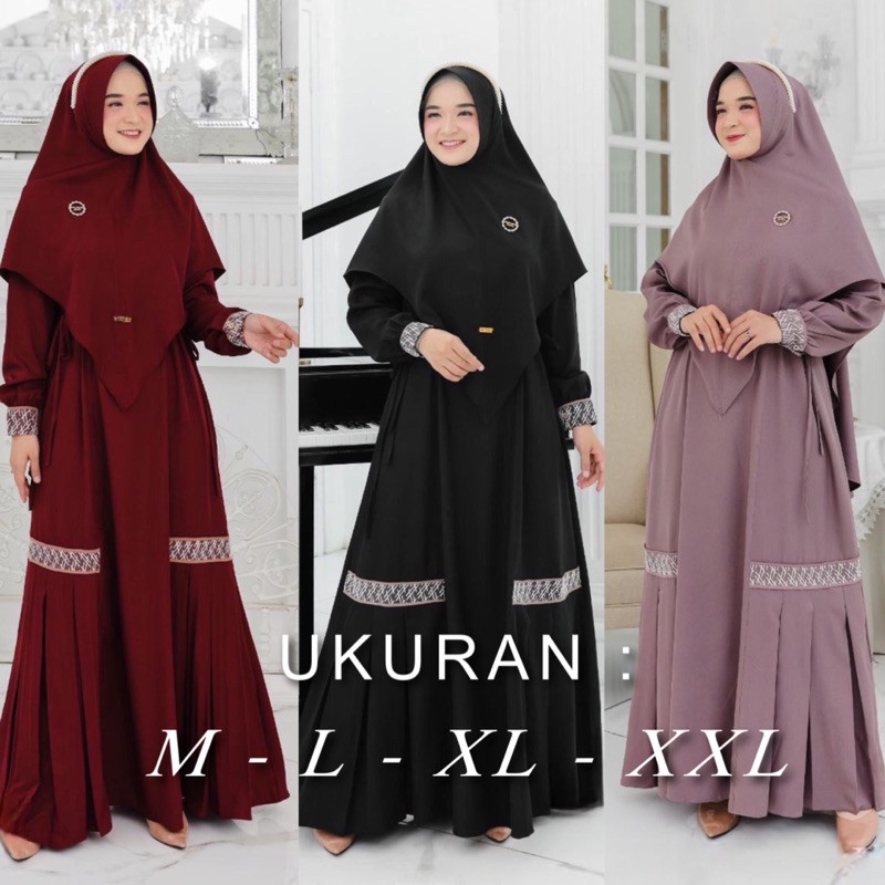 Bestseller Longdres Pakaian Gms Hijabers Deres Muslimah Set Khimar Gamos Perempuan Syari Gammis Dan 