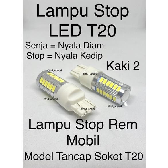 Lampu Stop Rem Led Mobil T20 39Led Dc 12Volt Grand Max Dll Stop Led Nyala Kedip