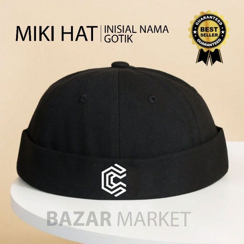 NEW PRODUCT Topi Peci Miki Hat UAS Inisial Nama Logo Distro Huruf Abjad A B C D E F G H I J K L M N