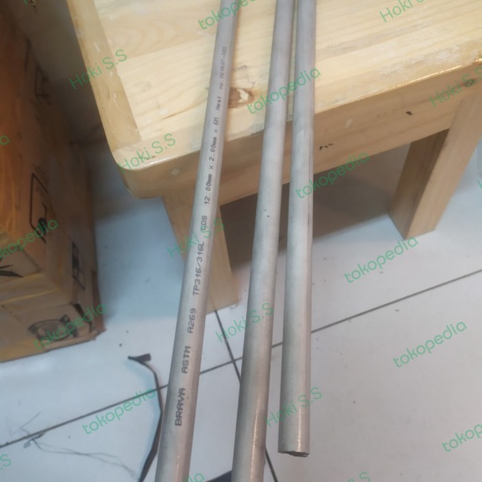 PROMO Pipa Tubing / Pipa Tube Seamless Stainless SS316 OD 12MM