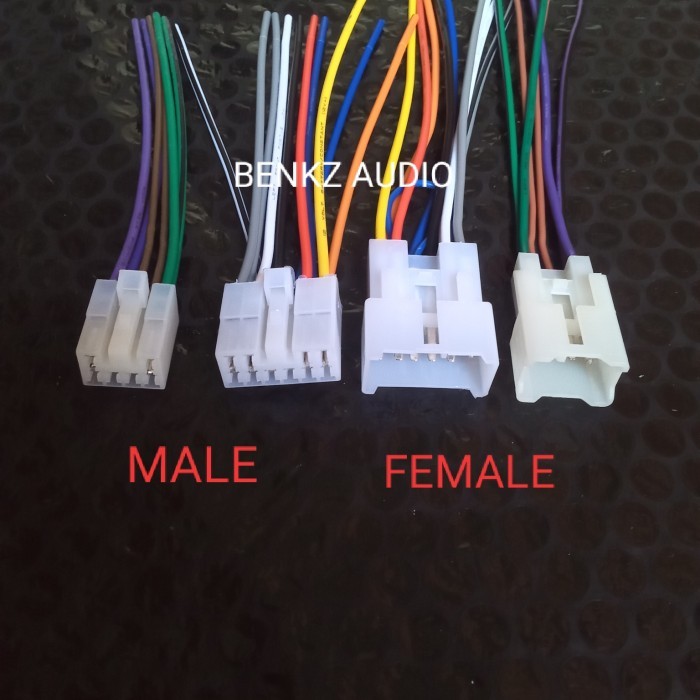 SOKET HEAD UNIT TOYOTA DAIHATSU MALE DAN FEMALE
