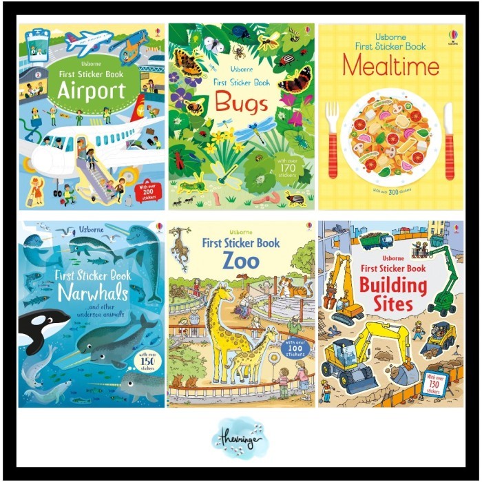 Part 2 Usborne Sticker Book Alphabet Mealtime Airport