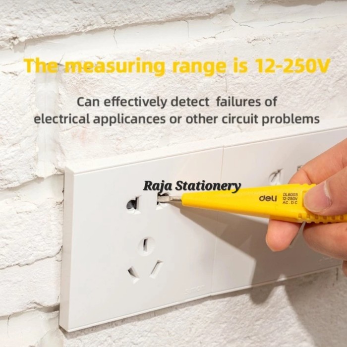 

Deli Test Pen Digital Voltage Tester 13Cm / Tespen Listrik Dc Edl8003