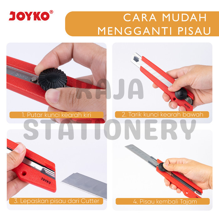 

Cutter Joyko Besar L-500 L-150 Silet Pemotong Kertas Kater Potong
