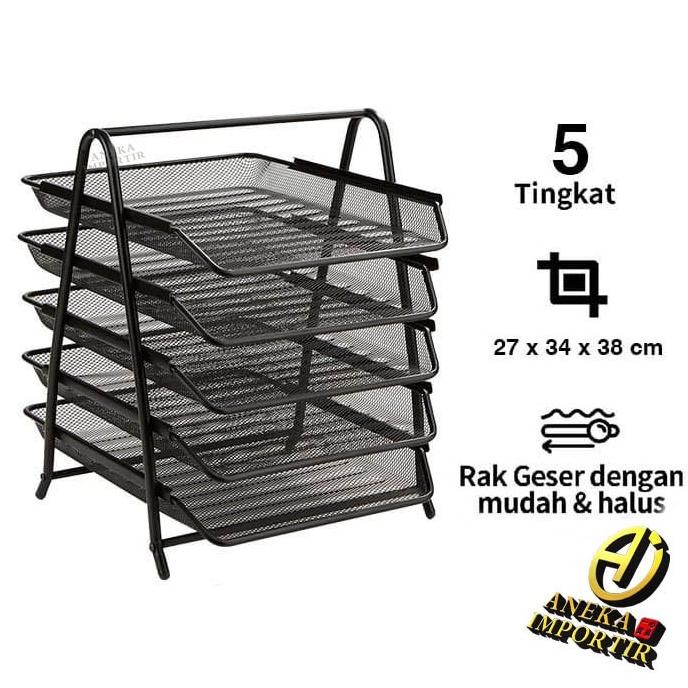 

Rak Kertas Dokumen Surat 5 Susun Paper Document Letter Tray Tier BS01