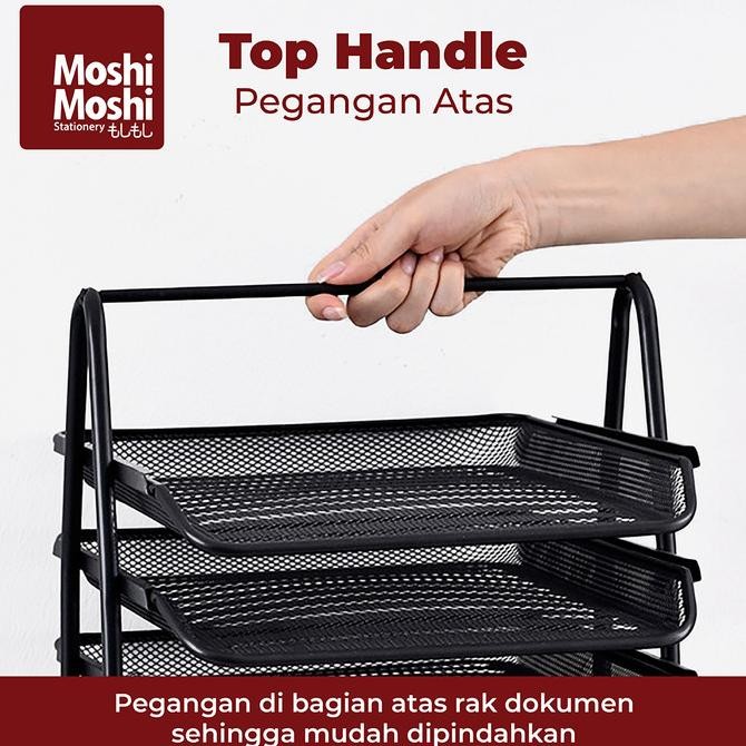 

Document Tray Desk Storage Rak Kertas File Dokumen 3 Susun Jaring Besi FS'