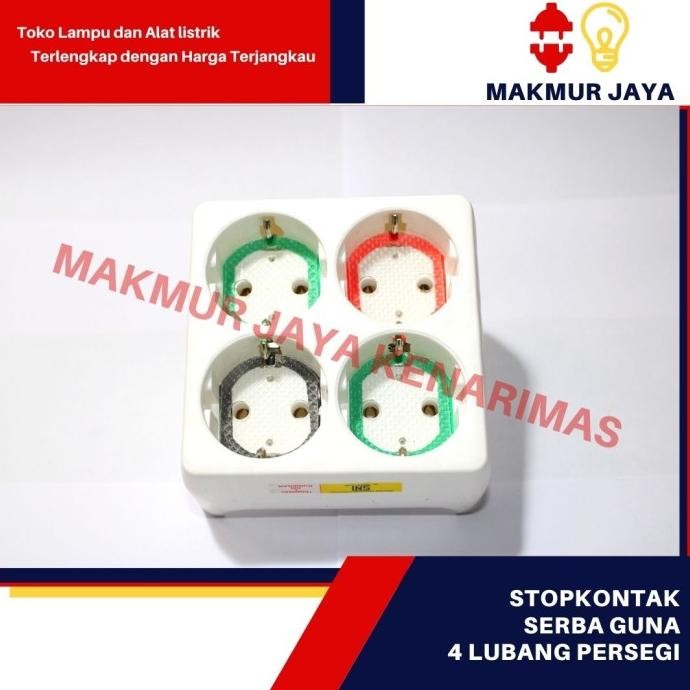 TERMURAH STOPKONTAK 4 LUBANG PERSEGI/ STOPKONTAK PERSEGI 4 LUBANG LOYAL