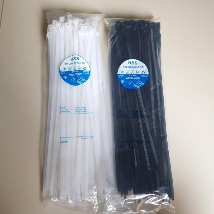 

Promo Cable Ties CV 400 x 7.6 mm warna Hitam & Putih COD