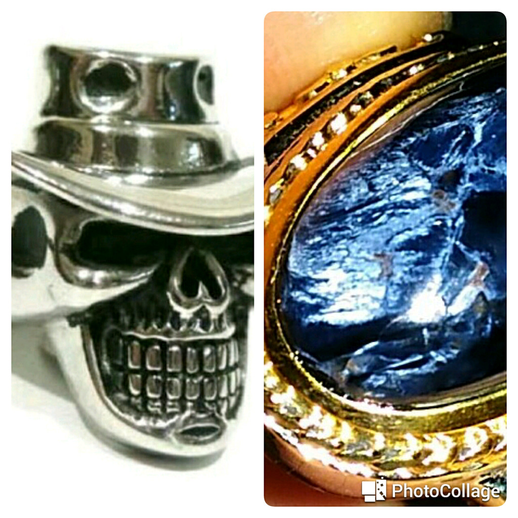 Natural Blue Pietersite Namibia Top Kristal Motif UNIK Size Medium