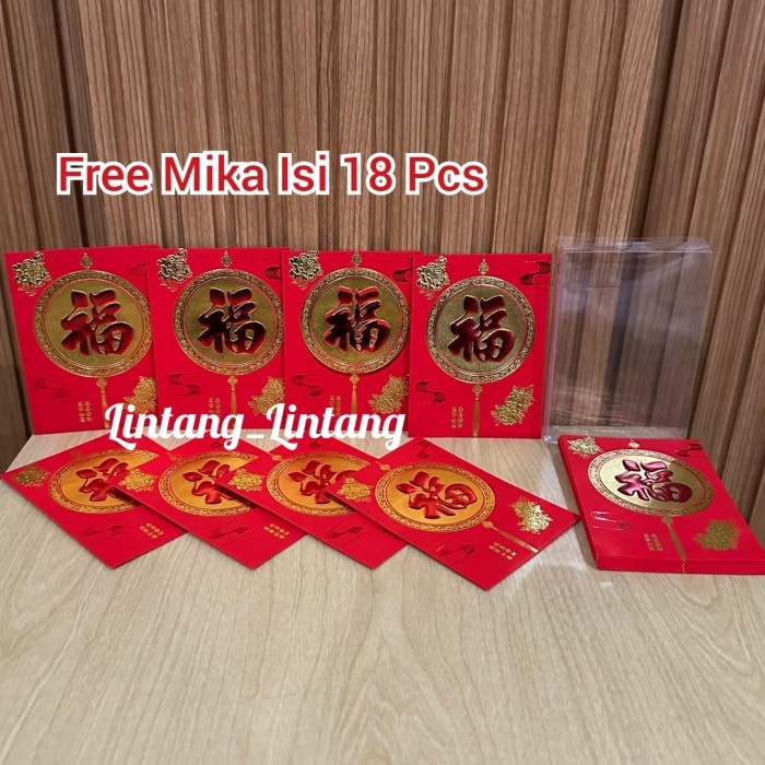 

Imlek Angpao Imlek isi 18 lembar box Mika - Ampao Imlek Shio Ular 2025 - Angpao Merah Imlek - PDK FU GNTUNGAN !NEW