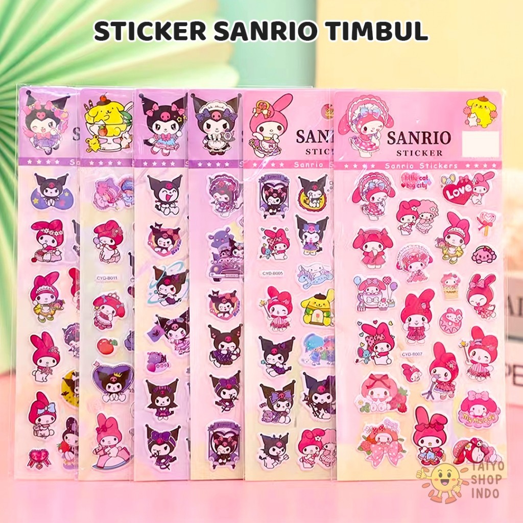 

sticker hologram labubu sanrio / mainan stiker tempel anak lucu