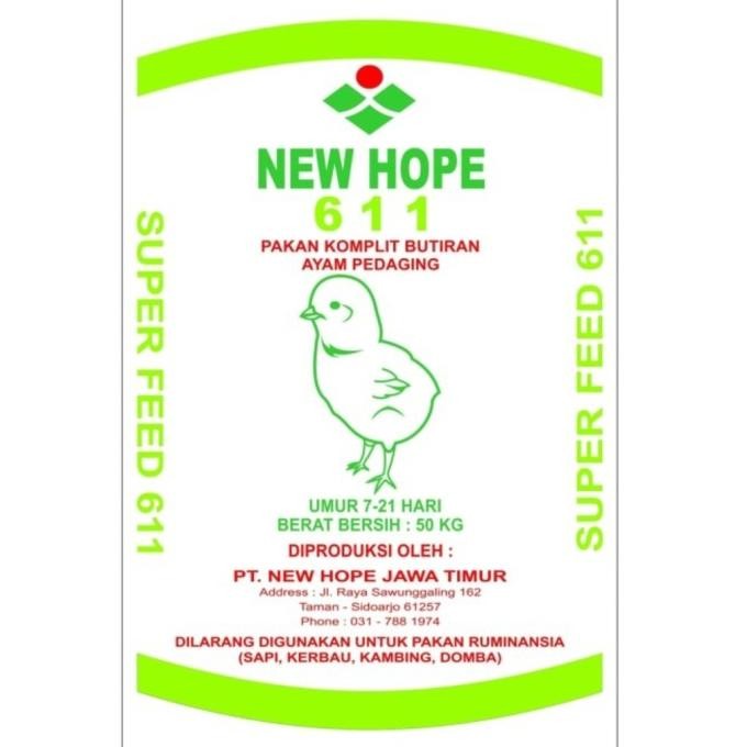 [10KG] Pakan Ayam New Hope 611 Murah (Pengganti 511B)