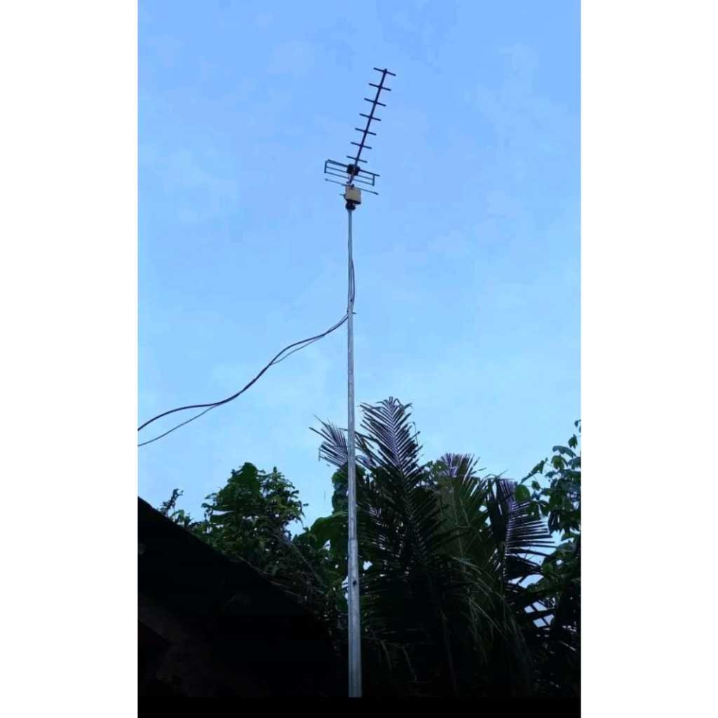 Tiang Antena Tv Digital 7,2mtr Serba Guna OutDoor (Wifi, CCTV, Antena}