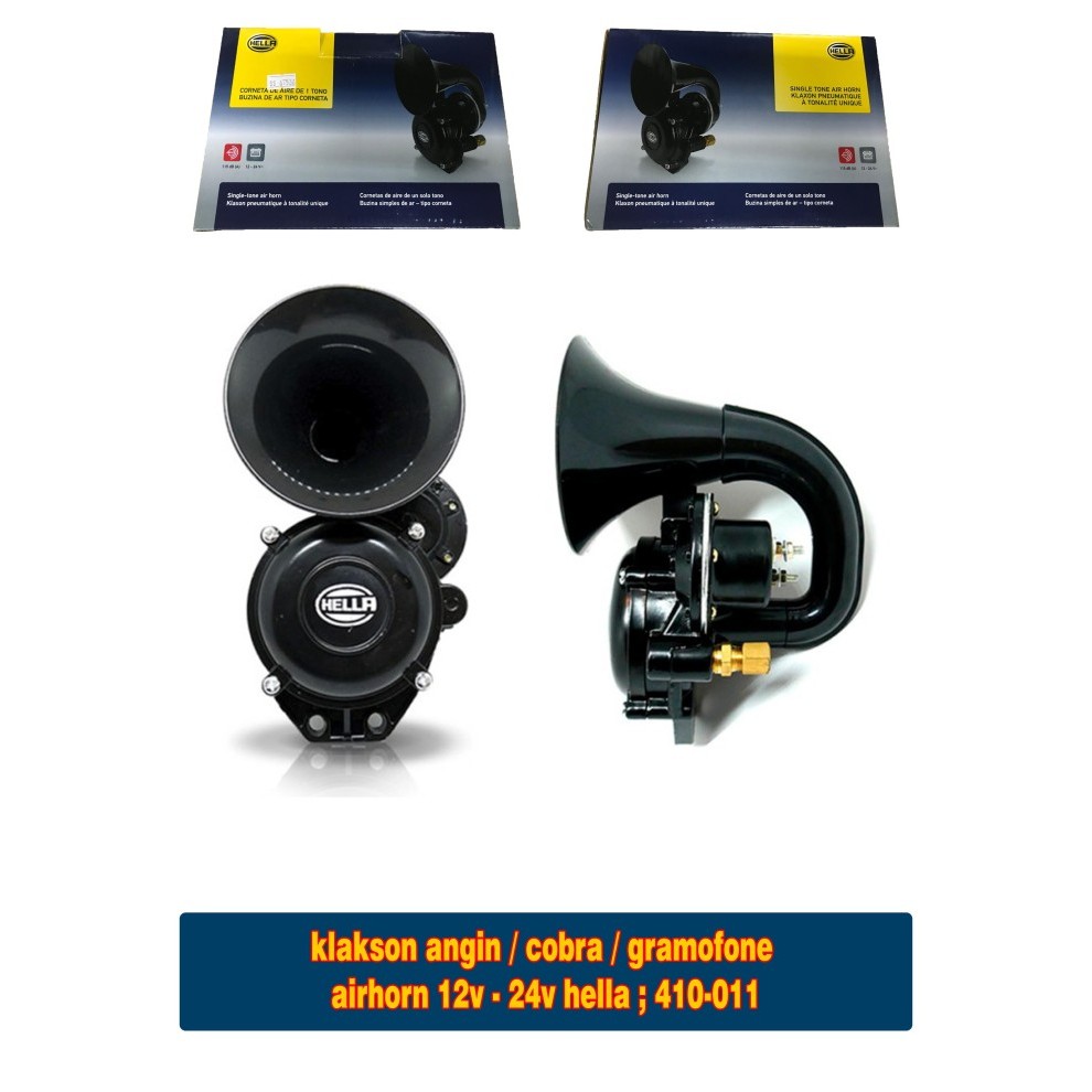 klakson angin / cobra / gramofone airhorn hella 410-011 -67536-