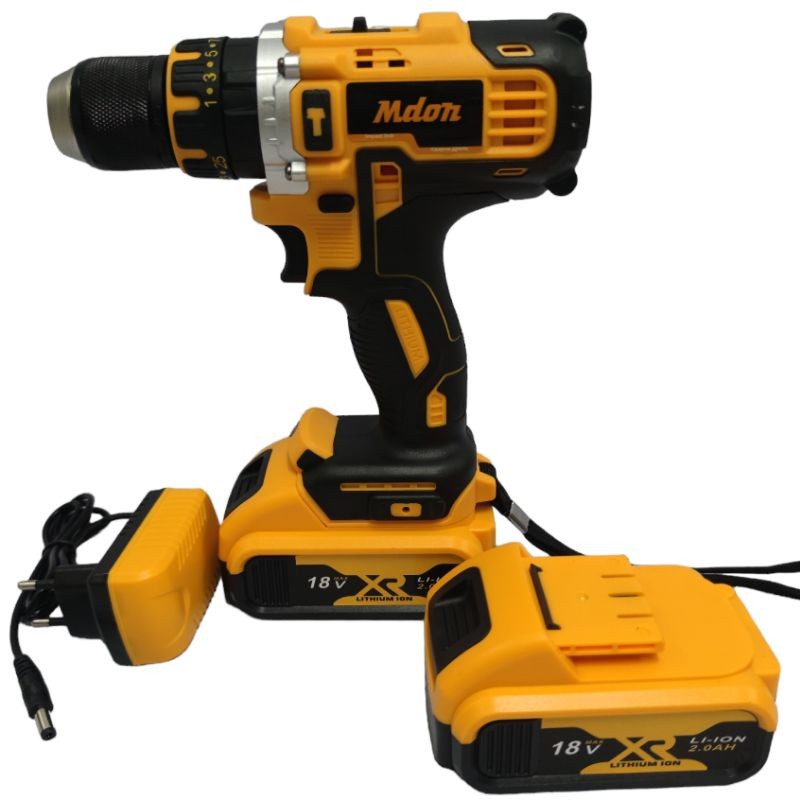 Bor Cordless MDON 18v Set 2 Baterai 18TS / JLD 36